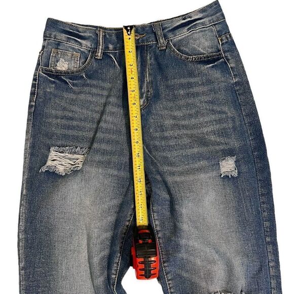 NWT Estampados wide leg Women's Distressed Jeans Size Medium - Picture 10 of 13